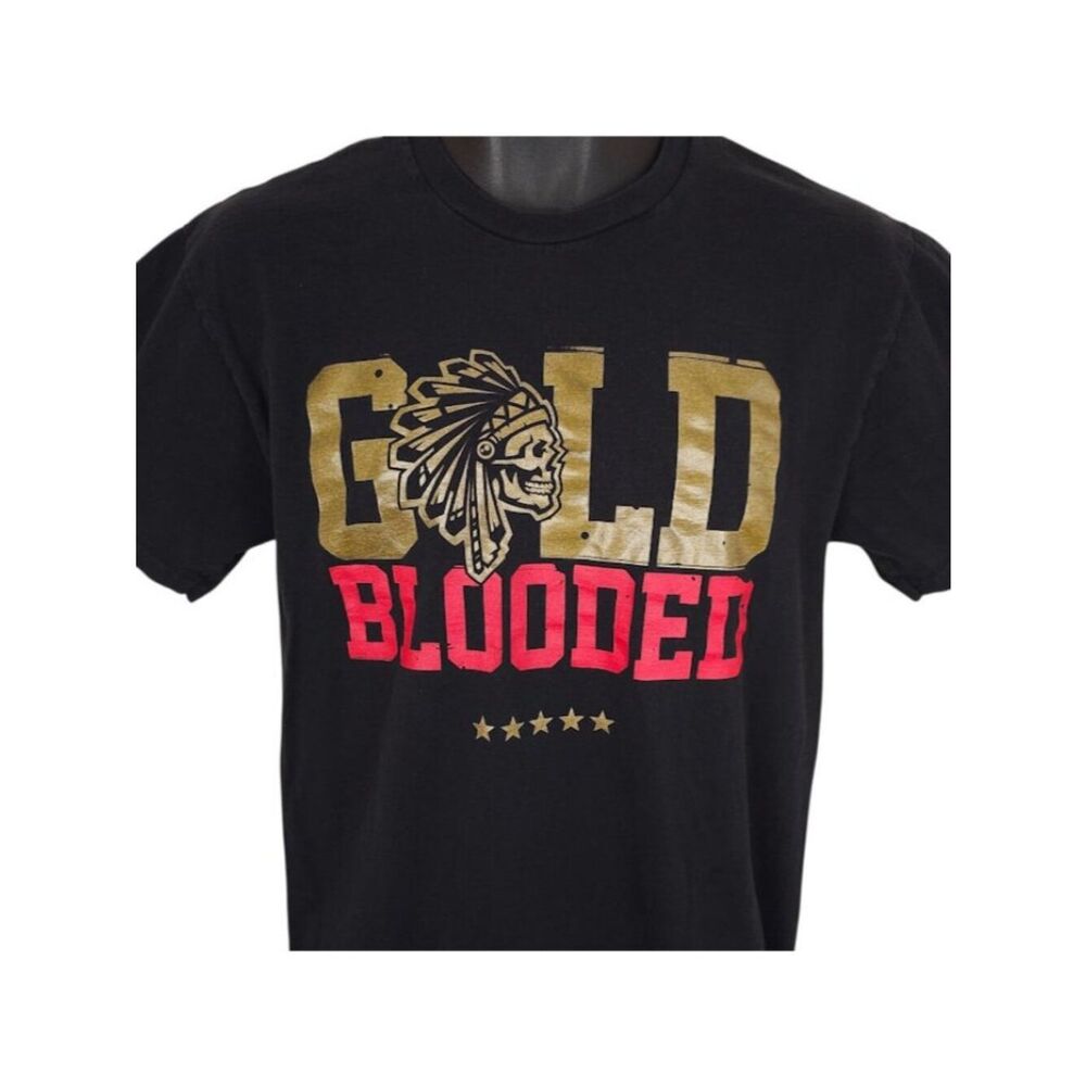Gold Blooded T Shirt Mens Size Medium Black SAVS X Adapt Streetwear